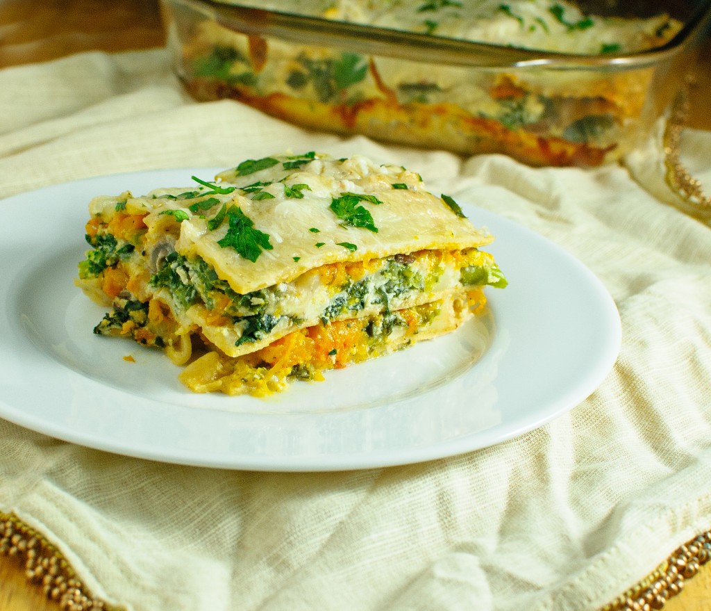 butternut squash and kale lasagna