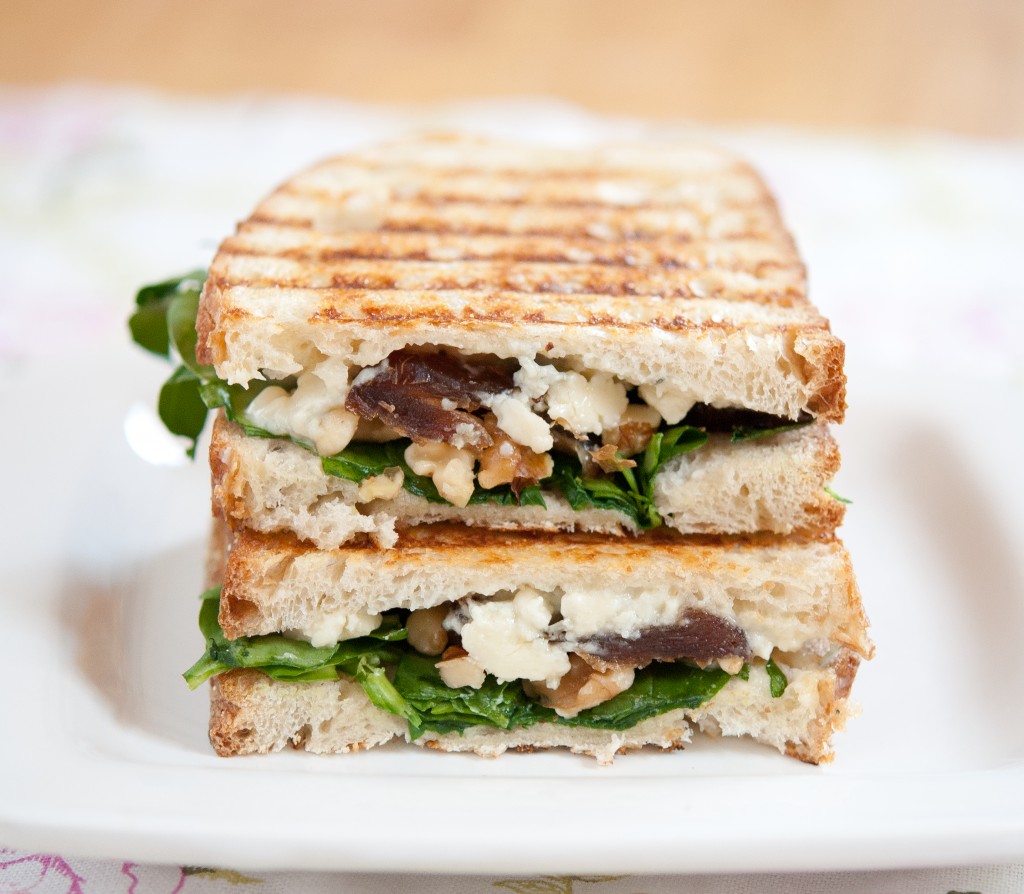 date, walnut & gorgonzola grilled cheese