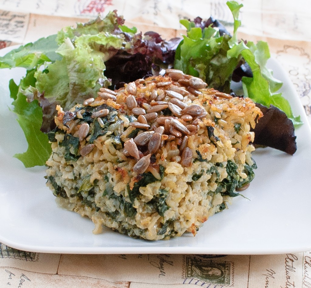spinach-rice casserole