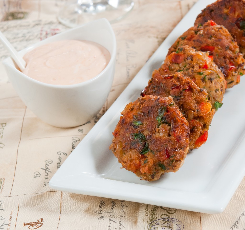 black eyed pea fritters | baked in