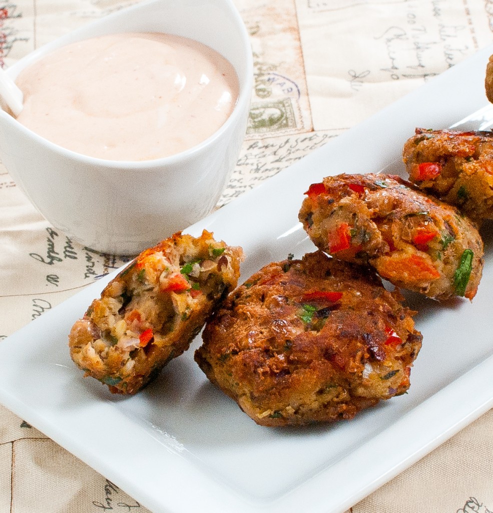 black eyed pea fritters | baked in