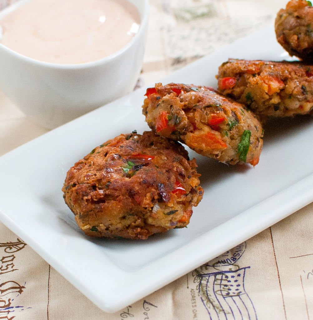 black eyed pea fritters | baked in