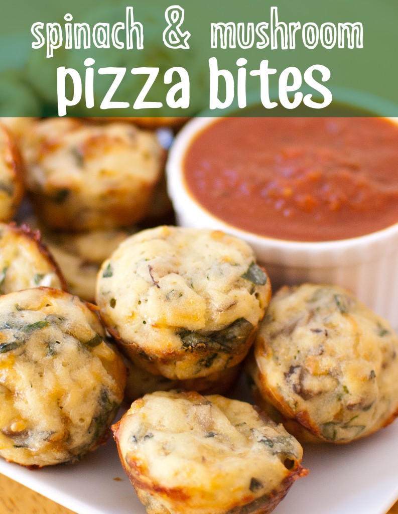 Spinach Mushroom Pizza Bites