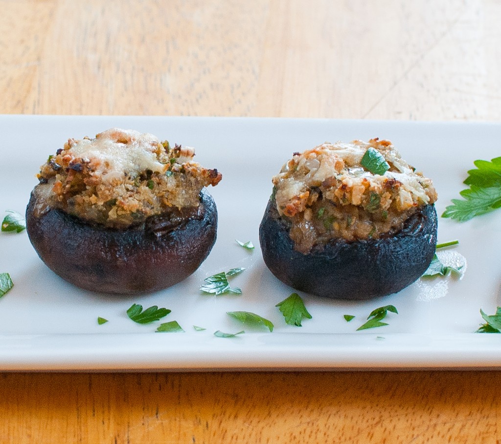 almond stuffed mushrooms 