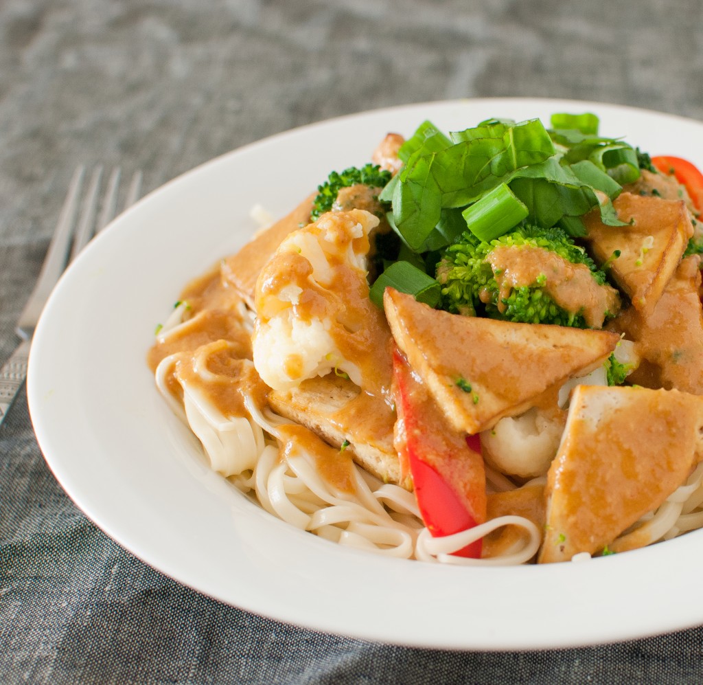 Tofu with Thai Peanut Sauce