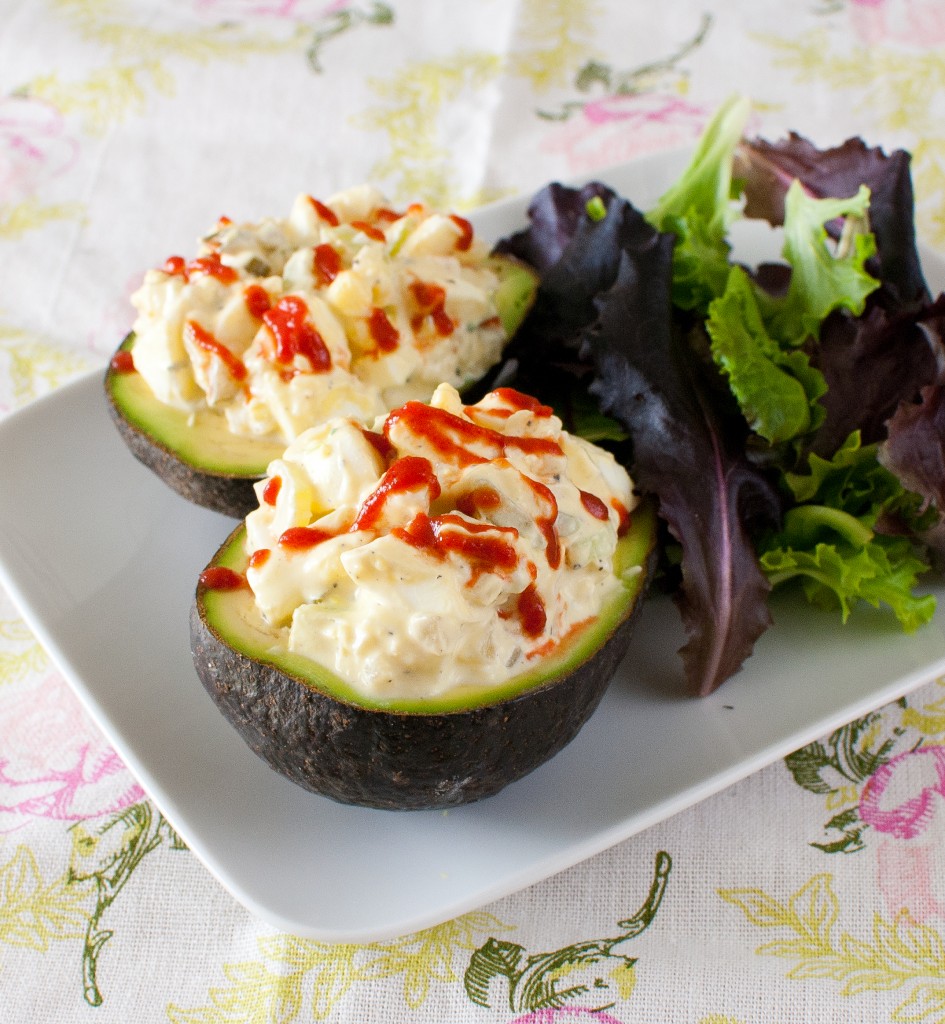 Healthy Egg Salad in Avocados - no mayonnaise