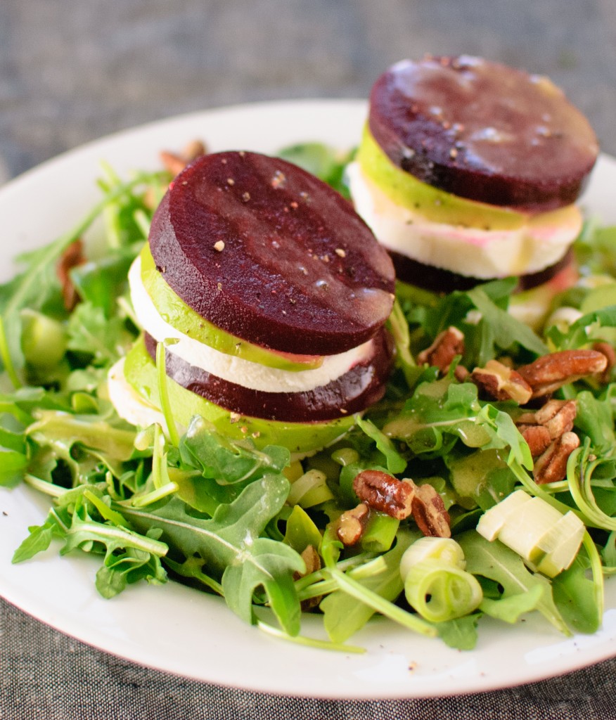 Beet, Avocado and Mozzarew