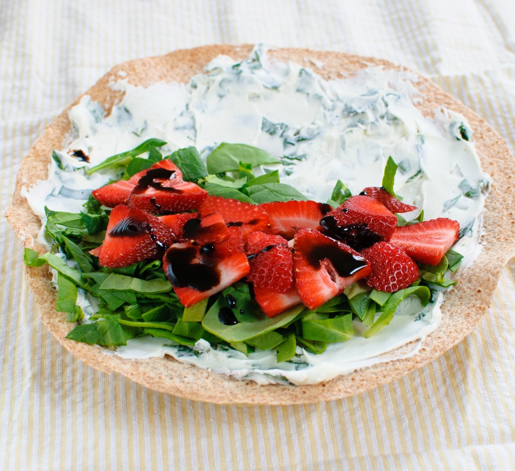 strawberry spinach quesadillas