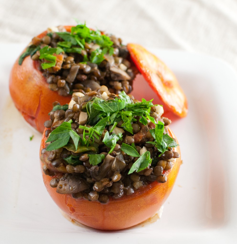 Lentil Stuffed Tomatoes