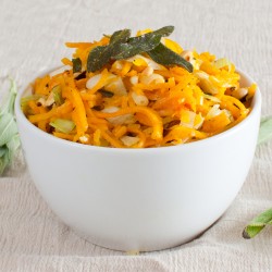 Butternut Squash Noodles with Toasted Hazelnuts and Crispy Sage