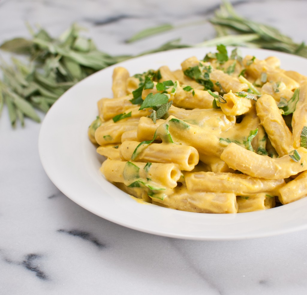 Pasta with Vegan Butternut Squash Sauce