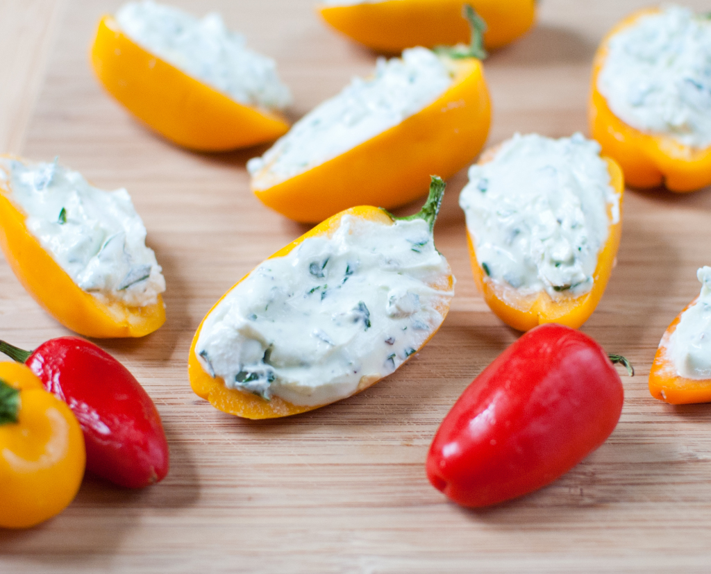 Goat Cheese Stuffed Mini Peppers