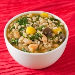 Vegetable Barley Soup with White Beans & Kale