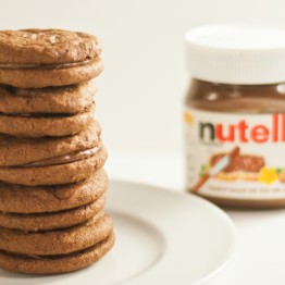 Salted Nutella Sandwich Cookies