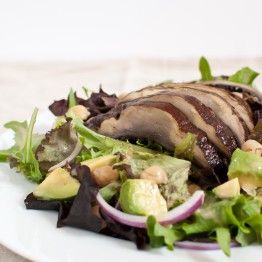 Portabello Salad with Maple-Mustard Dressing