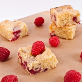 Raspberry White Chocolate Blondies