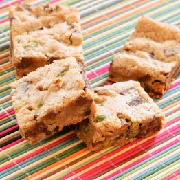 Spiced Pistachio Blondies