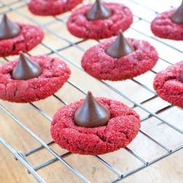 Red Velvet Peanut Butter Blossoms