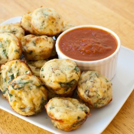 Spinach Mushroom Pizza Bites