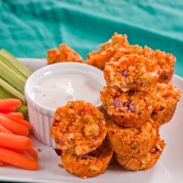 Buffalo Tofu Quinoa Bites