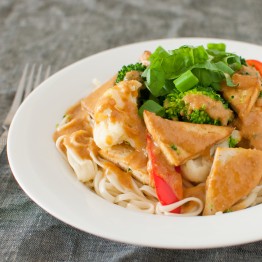 Tofu with Thai Peanut Sauce