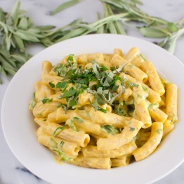 Pasta With Vegan Butternut Squash Sauce