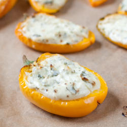 Goat Cheese Stuffed Mini Bell Peppers